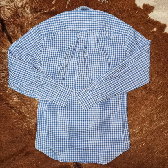 Vineyard Vines Checkered Pattern Long Sleeve Button Down Large - Picture 2 of 3